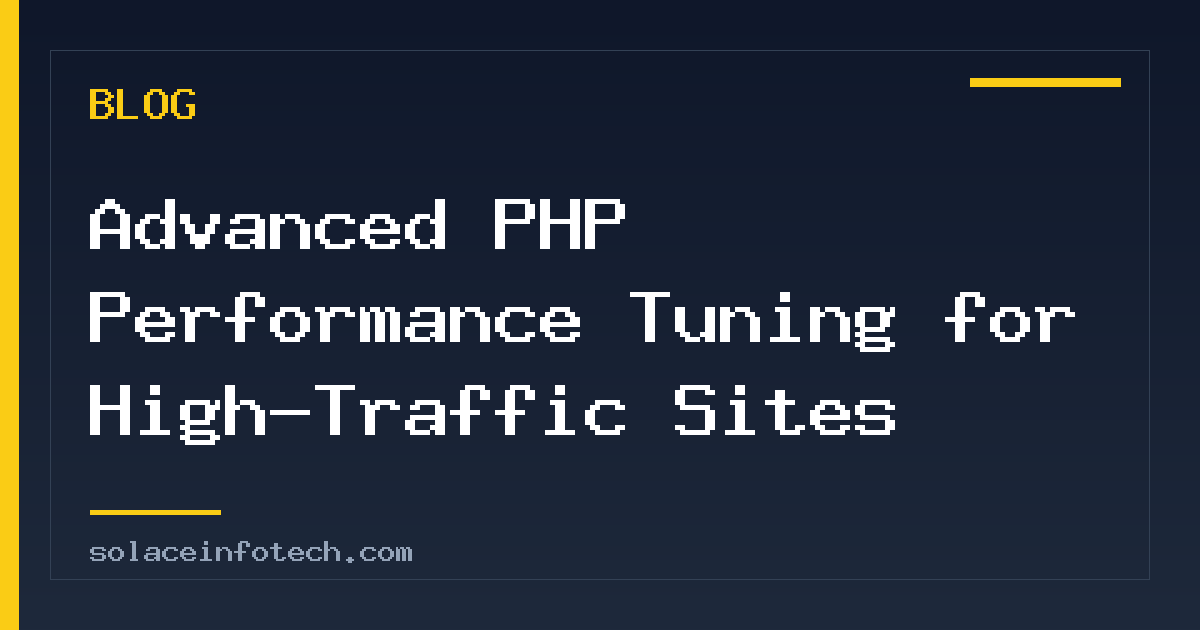 Advanced PHP Performance Tuning for High-Traffic Sites